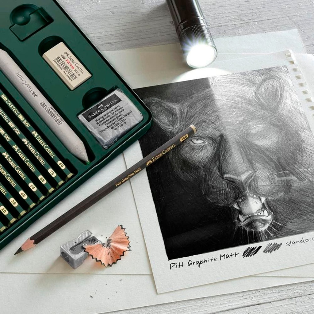Lápices Grafito Faber-Castell Mate &amp; Castell 9000 (20 pzas)