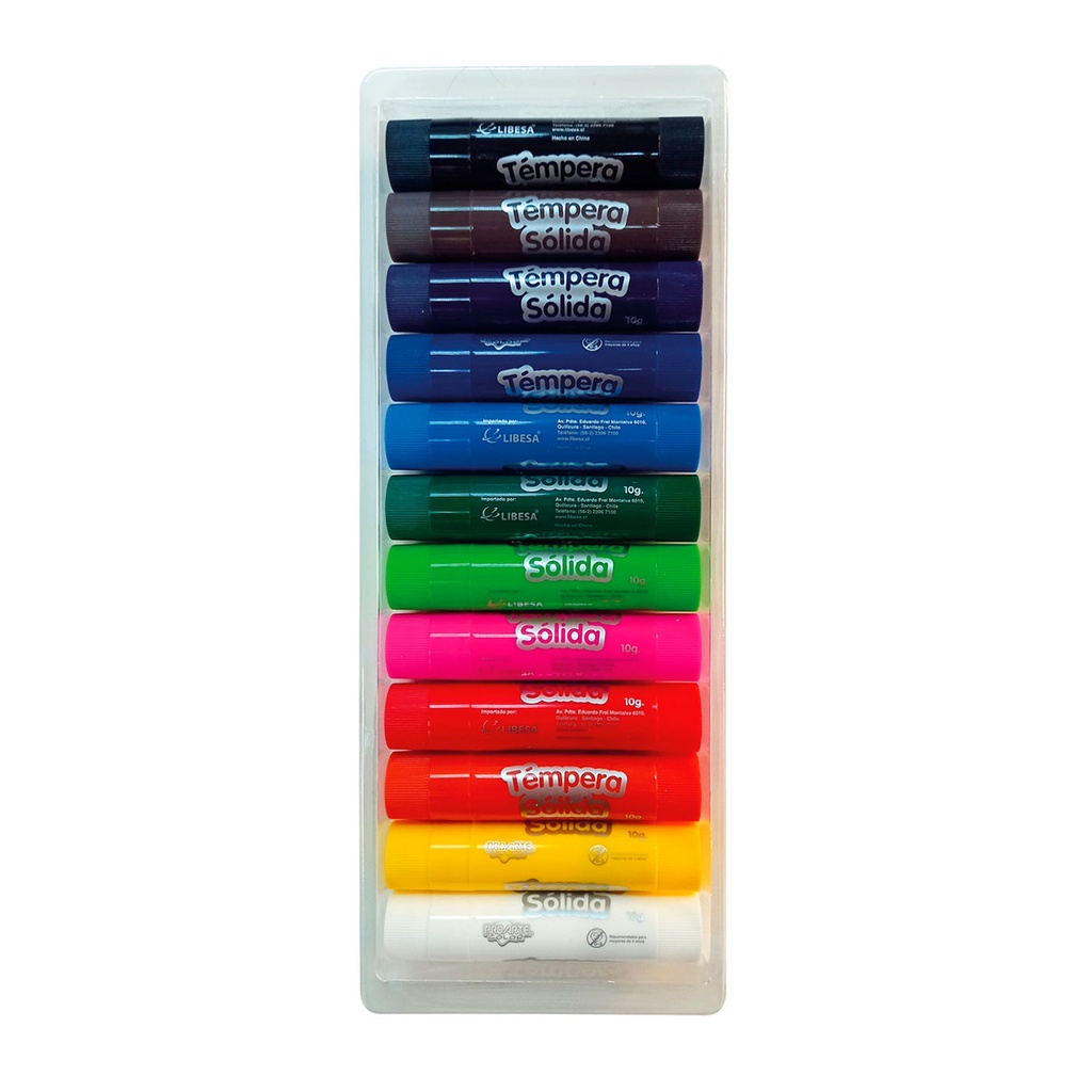 Tempera Proarte Sólida 12 Colores