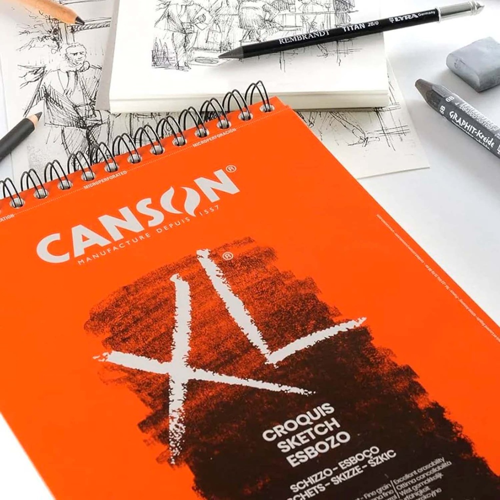 Croquera Canson XL Croquis 90gr 120 hjs A4 (21x29.7cm)