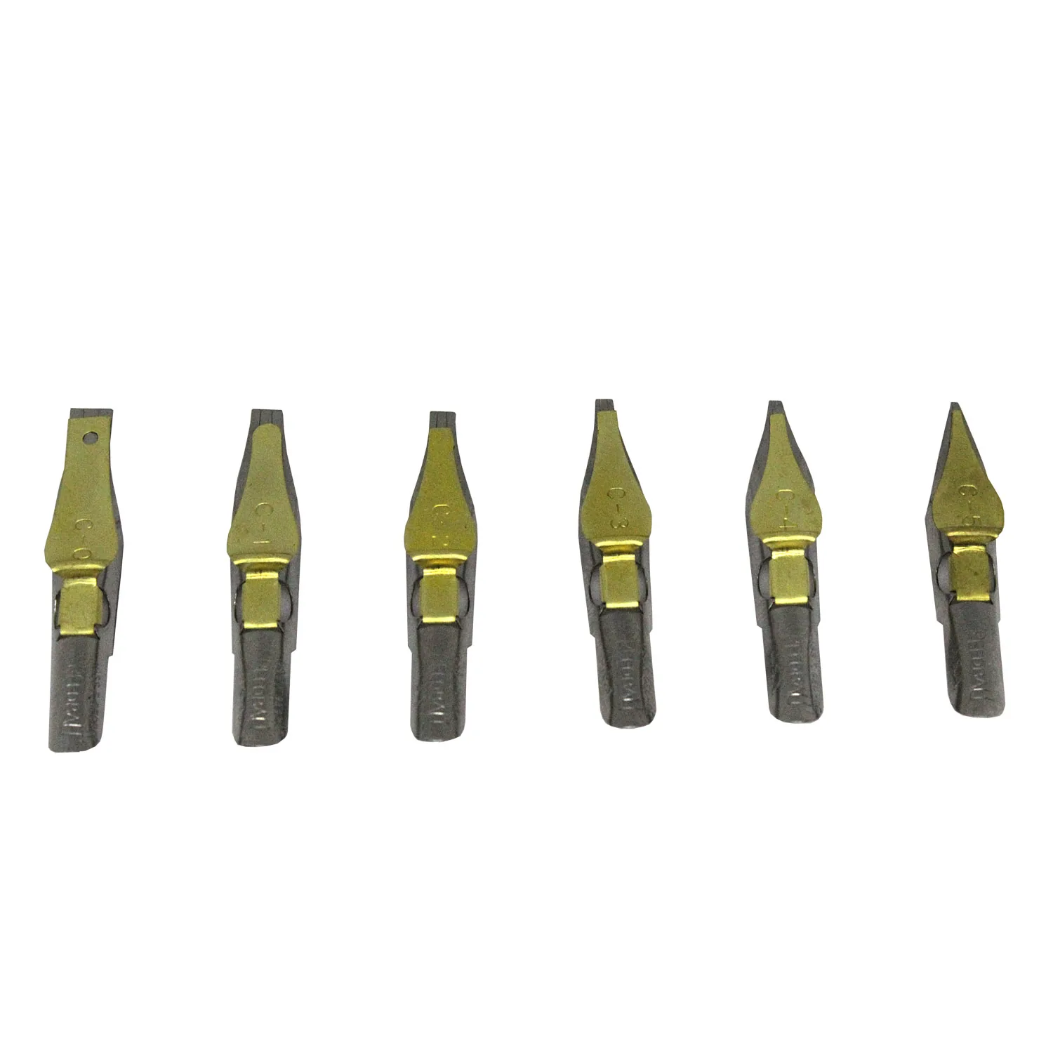Plumillas "C" para caligrafía de punta oblicua con retenedor Speedball