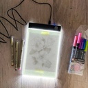 Kit oferta Tablero de dibujo de luz A5 + Croquera para acuarelas A5
