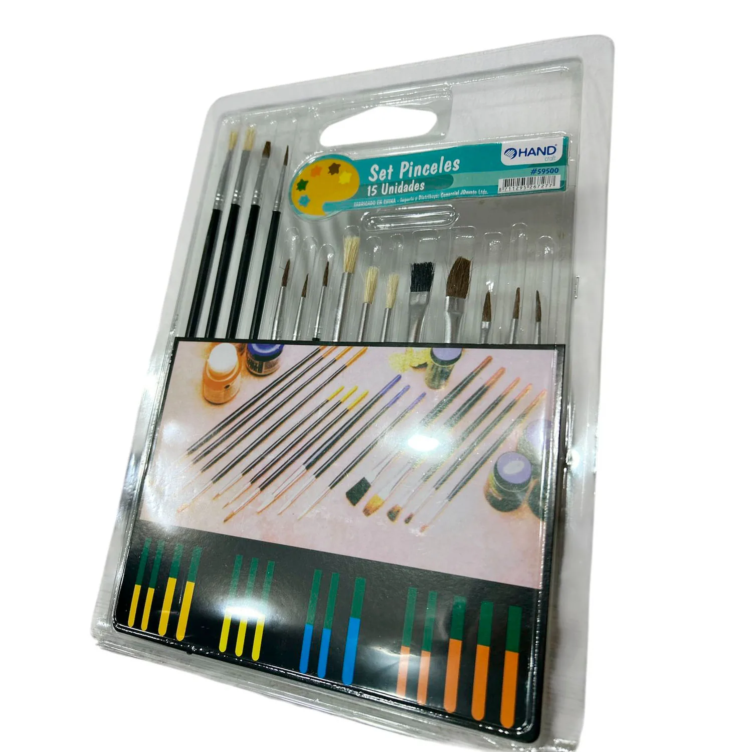 Set de pinceles surtidos Redondos y Planos (15ud)