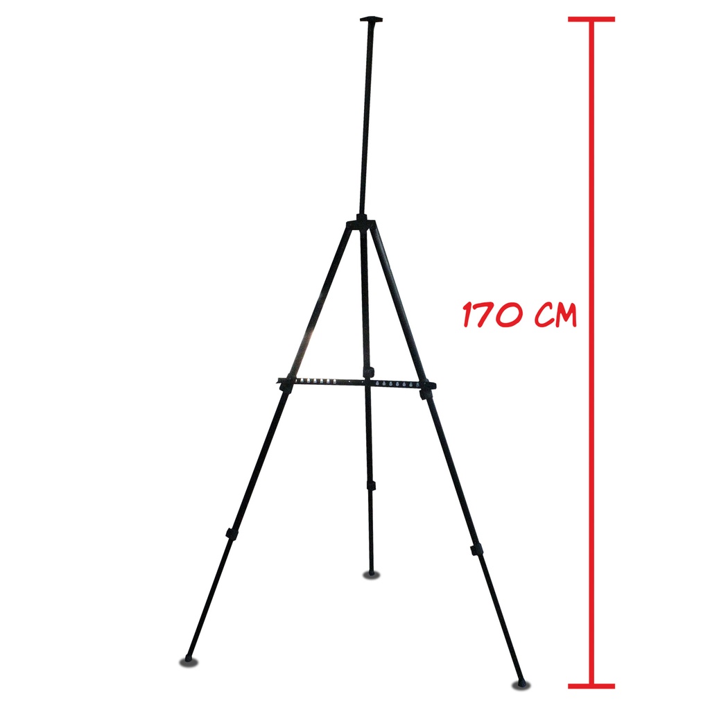 Atril Plegable de Aluminio Negro 170cm con Estuche Transportador |  