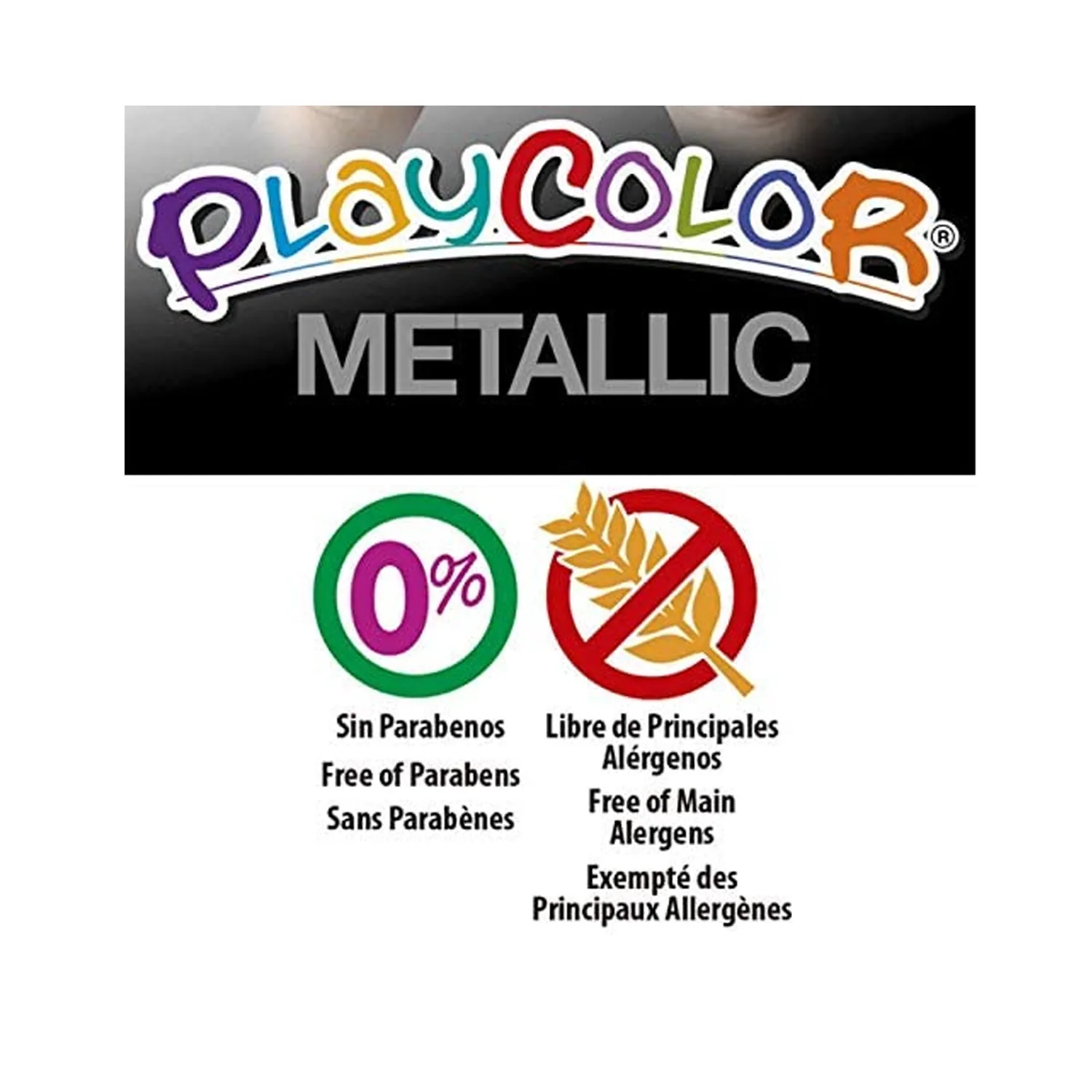 Témpera sólida Metalizada Playcolor 12 colores