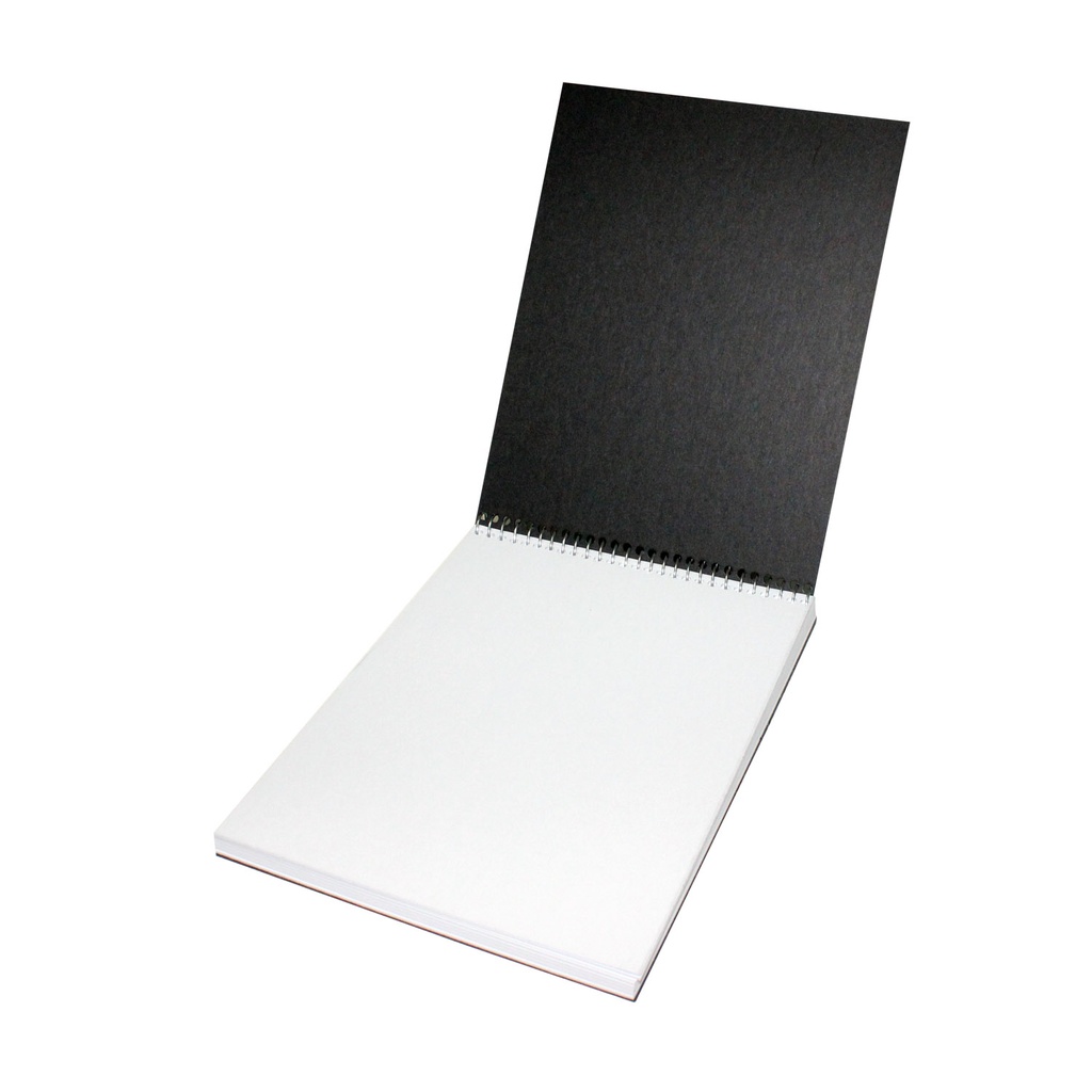 Croqueras de papel Bond 80gr Blanco tapas de cartón negro