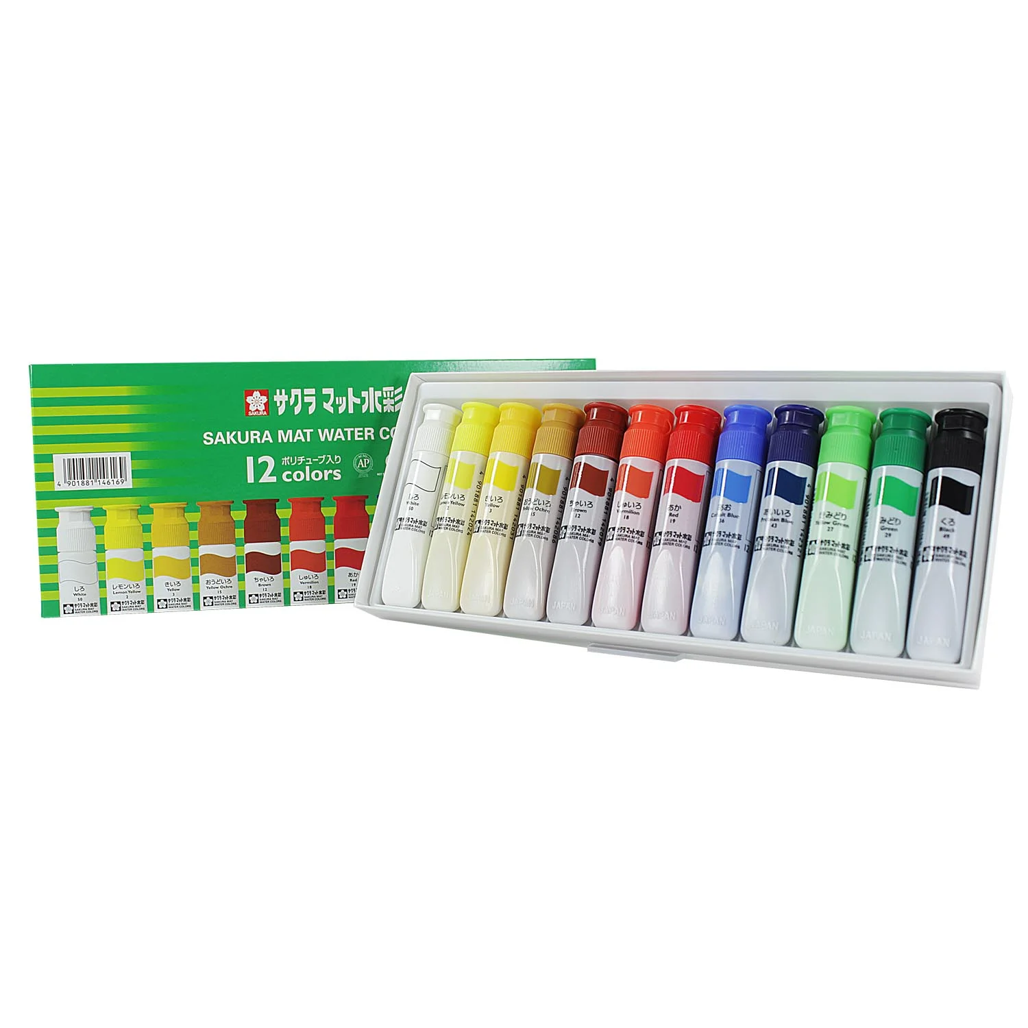 Acuarela Semi-Transparente Sakura 12 Colores 12ml