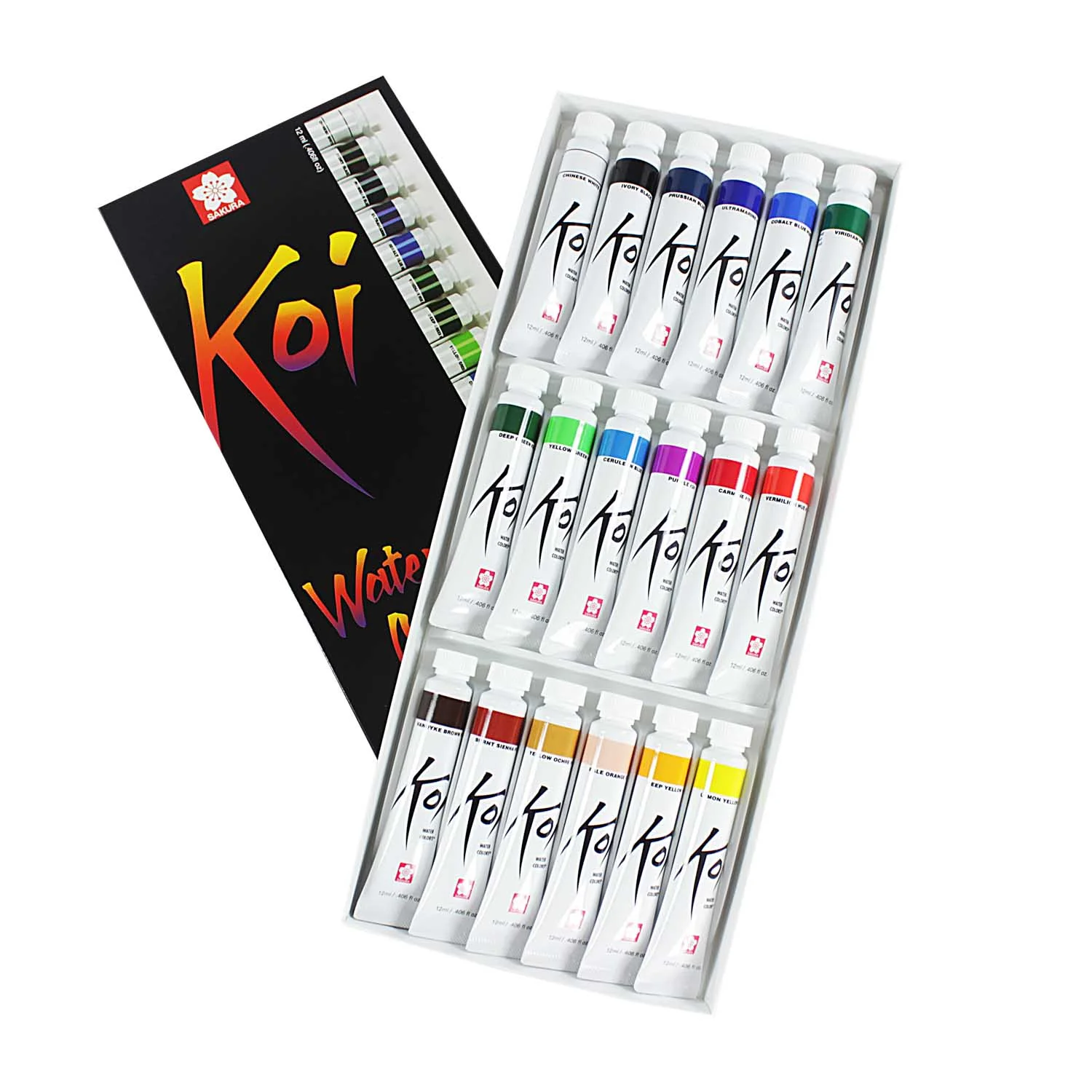 Acuarela en Tubo Sakura Koi Water Colors 12ml (18 colores)