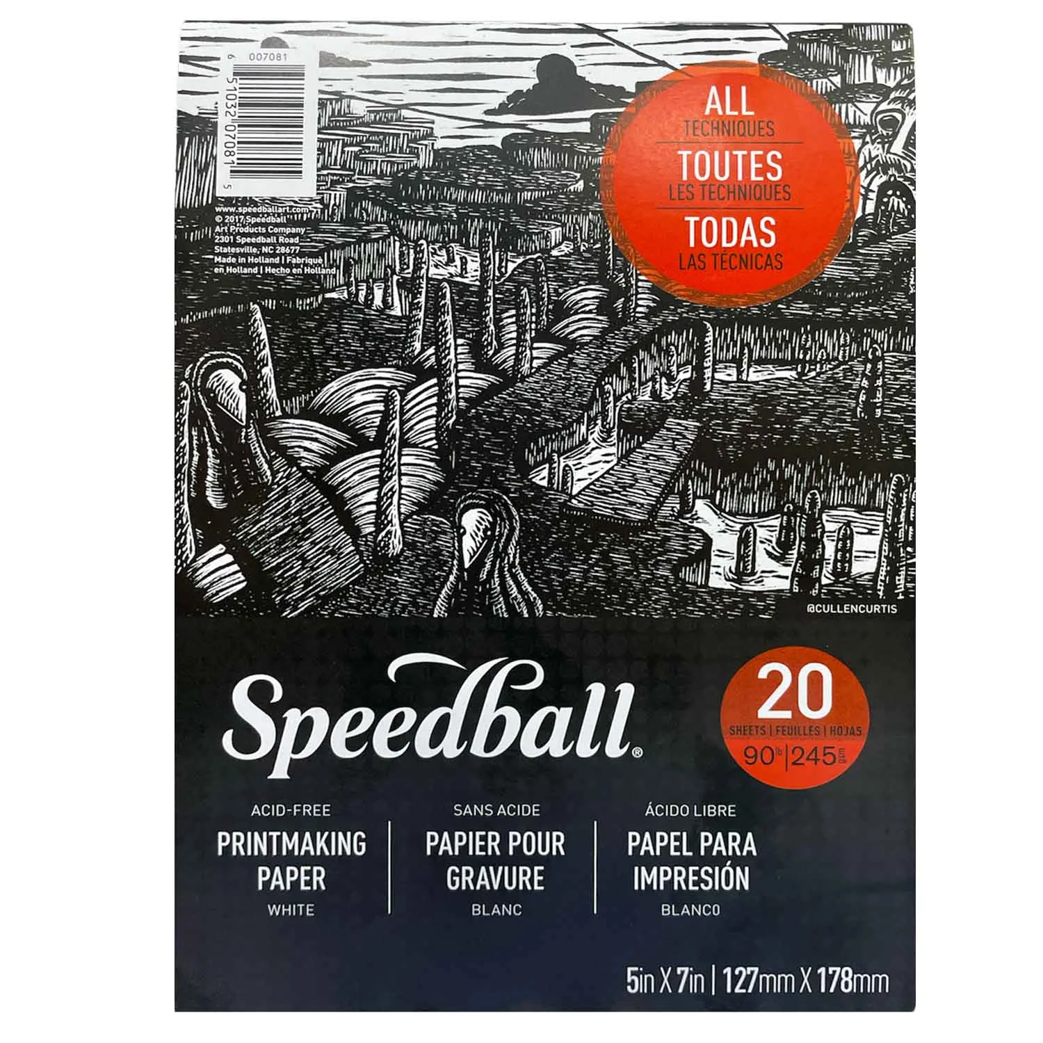 Block Papel Para Grabado Speedball 12.7x17.8cm 245gr. 20hj