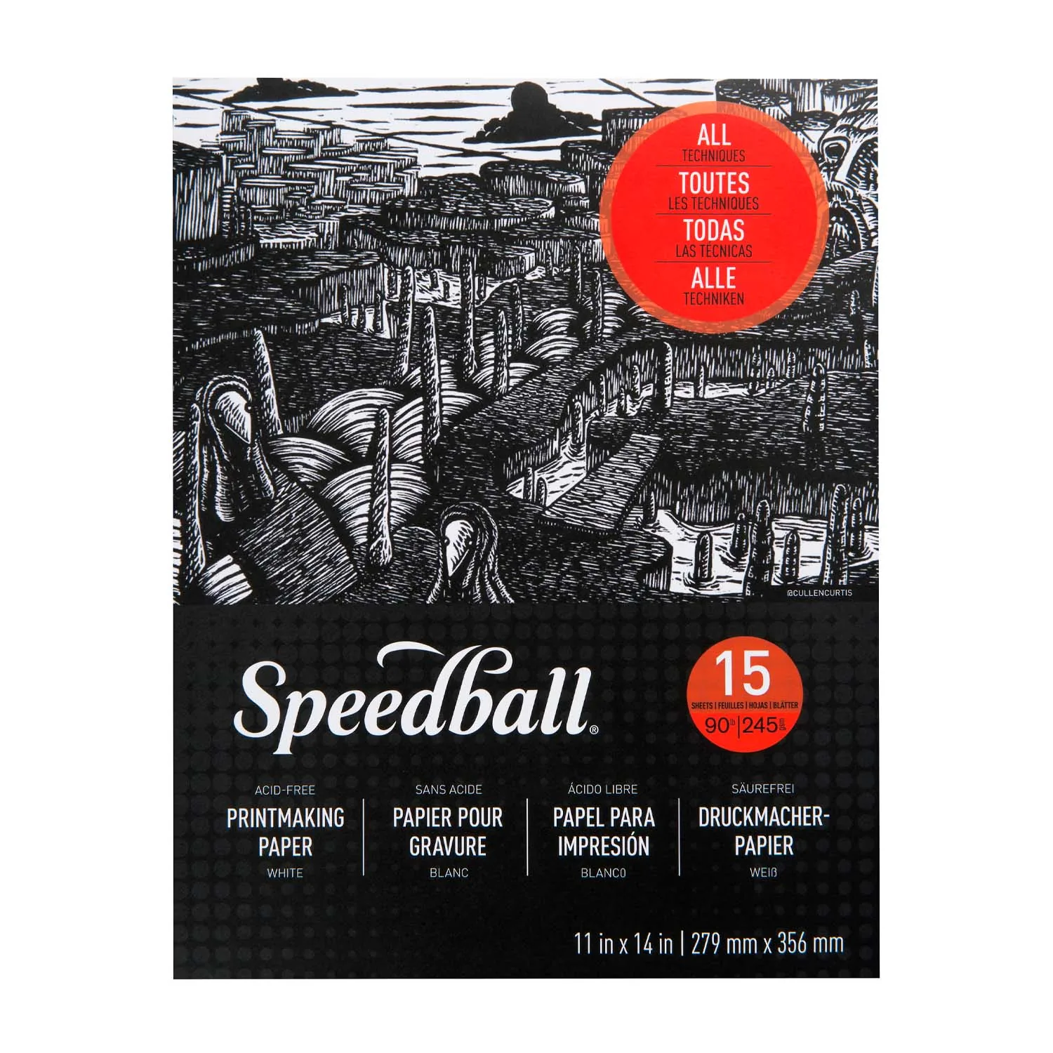 Block Papel Para Grabado Speedball 27.9x35.6cm 245gr. 15hjs