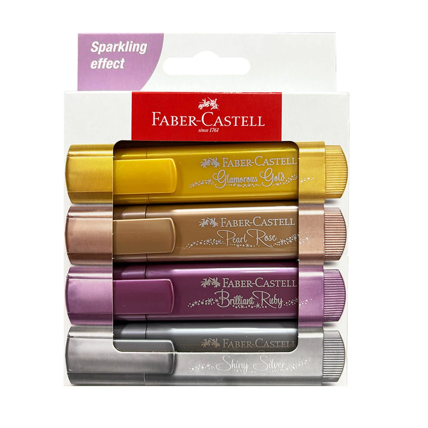 [154640] Destacador Faber-Castell TL 46 Metálico (4 Colores)