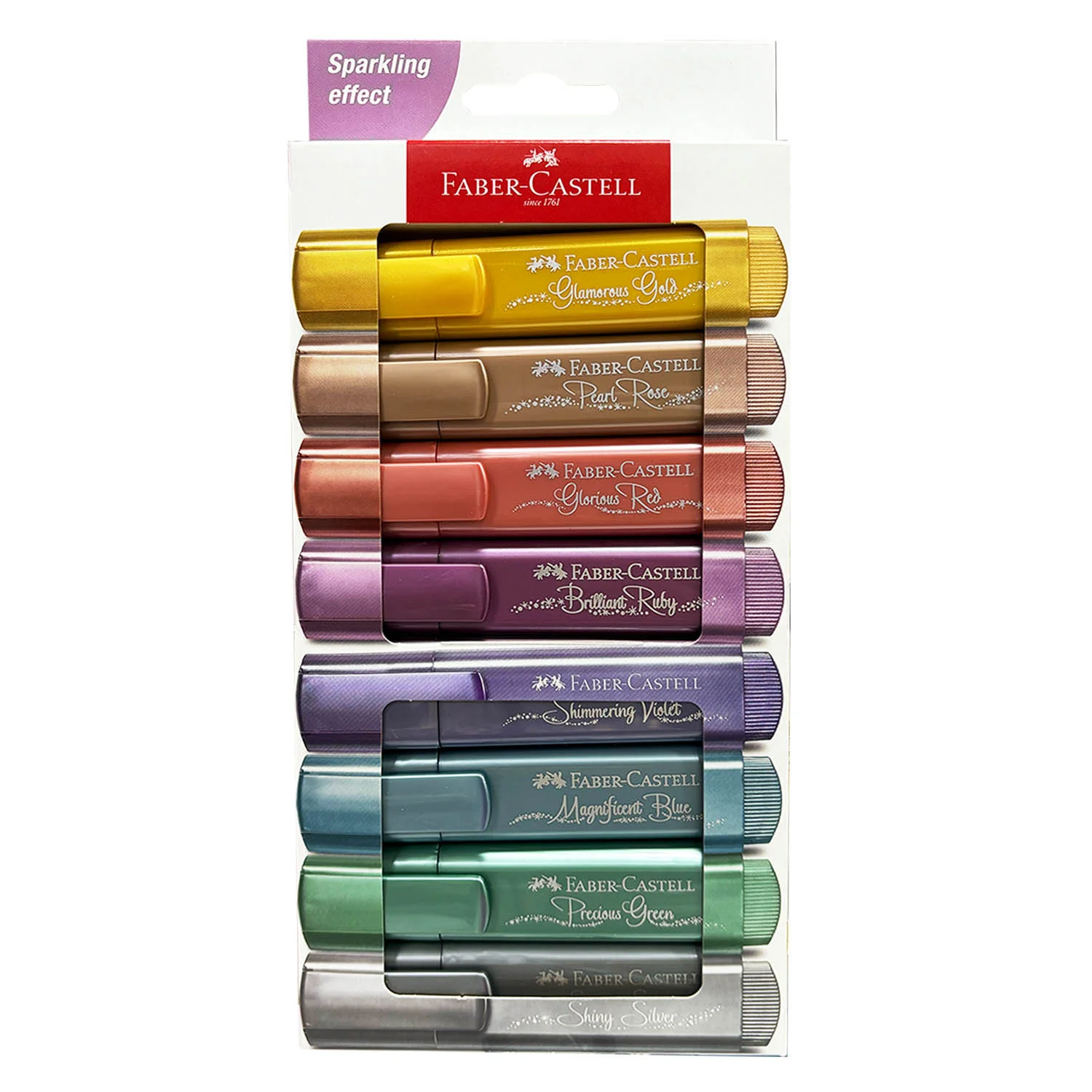 Destacador Faber-Castell TL 46 Metálico (8 Colores)
