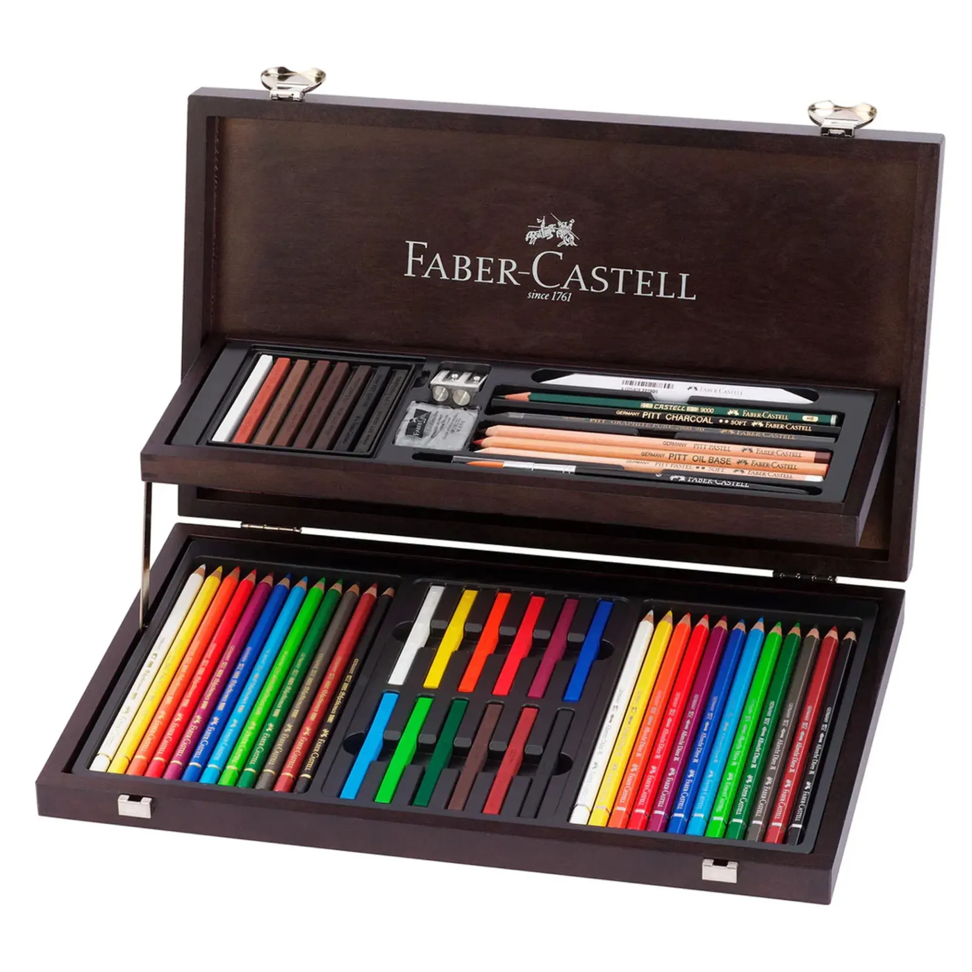 Estuche Madera Art & Graphic Faber-Castell 54 pzas- 3 Gamas
