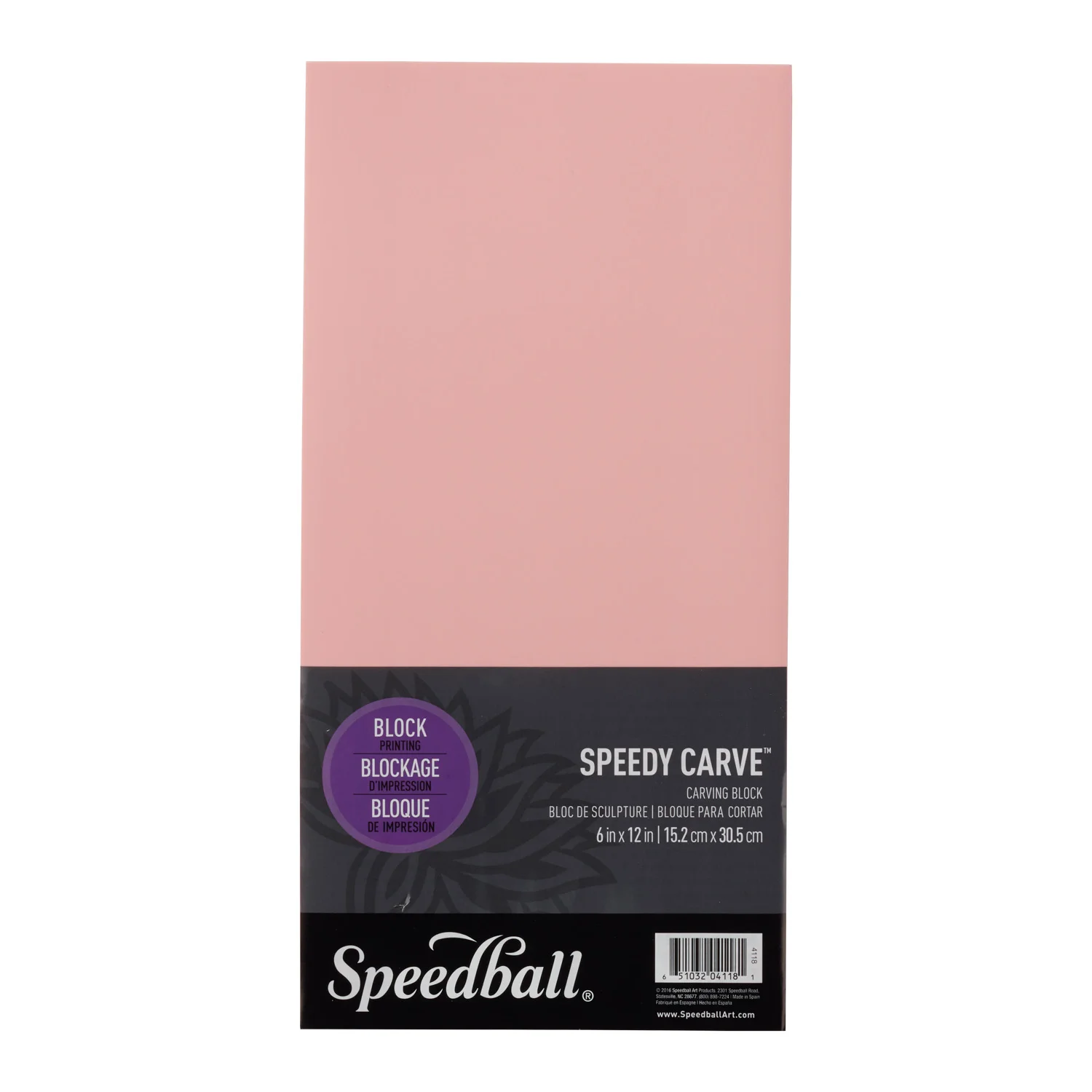 Goma para Grabado Speedball Speedy-Carve Rosada (15x30cm)