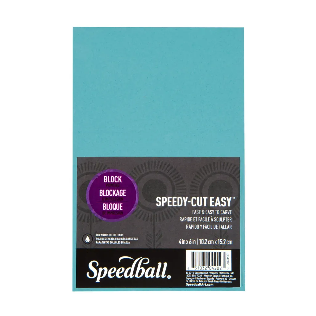 Goma para Grabado Speedy Cut-Easy Celeste 10x15cm