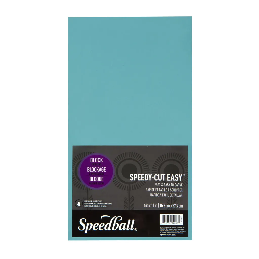 Goma para Grabado Speedy Cut-Easy Celeste 15x28cm