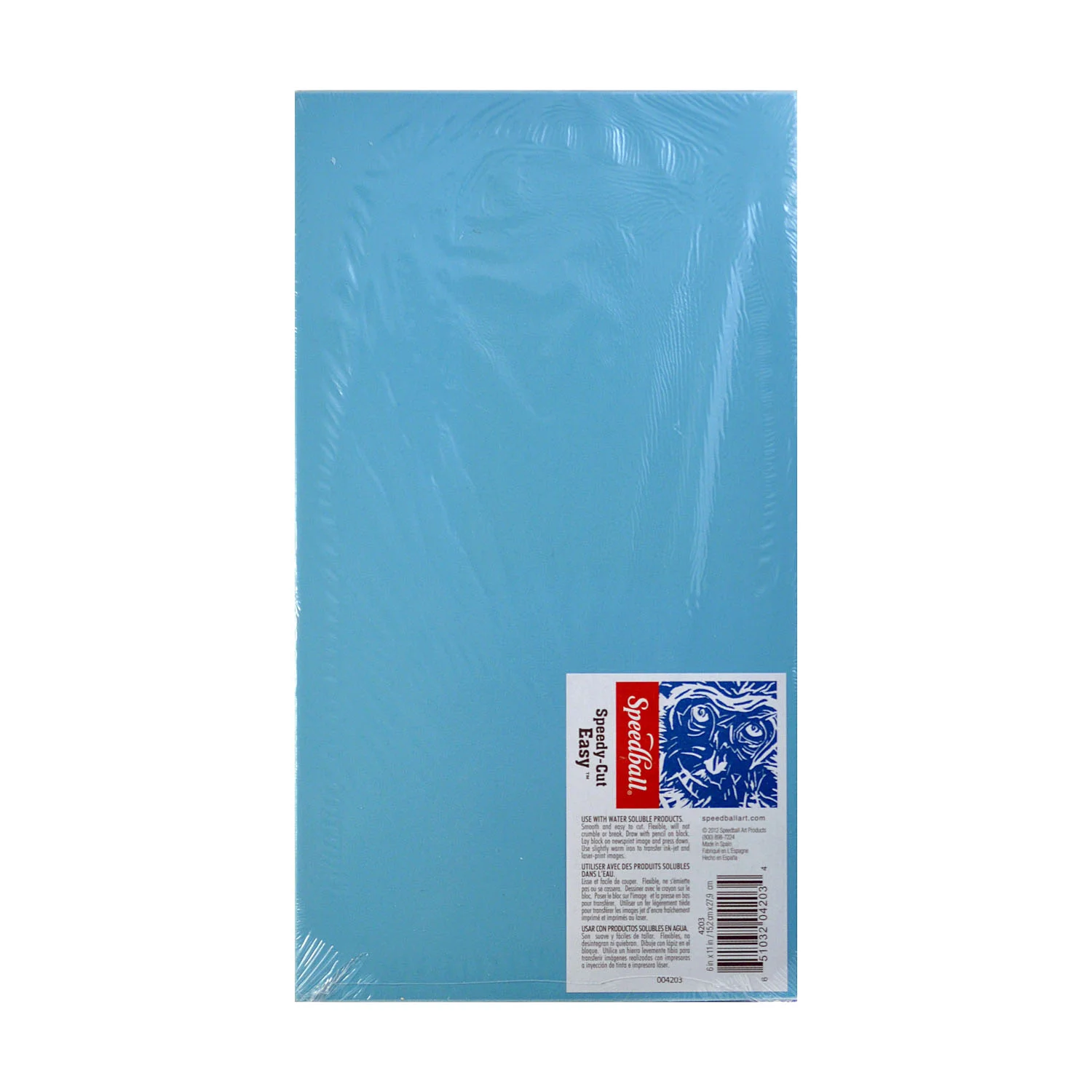 [4203] Goma para Grabado Speedy Cut-Easy Celeste 15x28cm