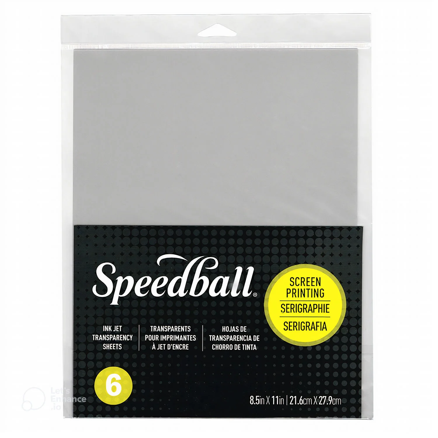 Hojas para serigrafía transparente 6und Speedball