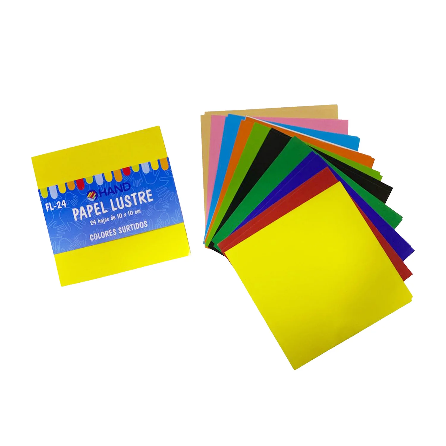 Block de Papel Lustre 10x10cm 24hj