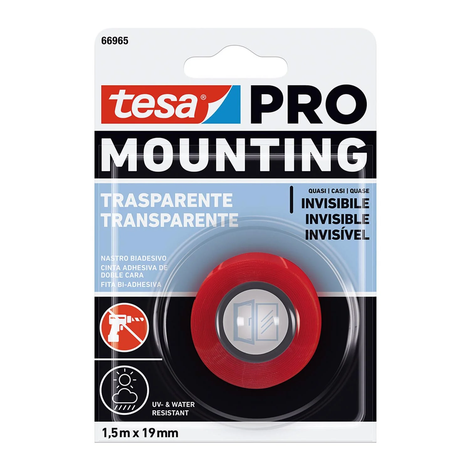 Cinta Doblefaz Tesa Pro Mounting Transparente 19mm X 1.5mts