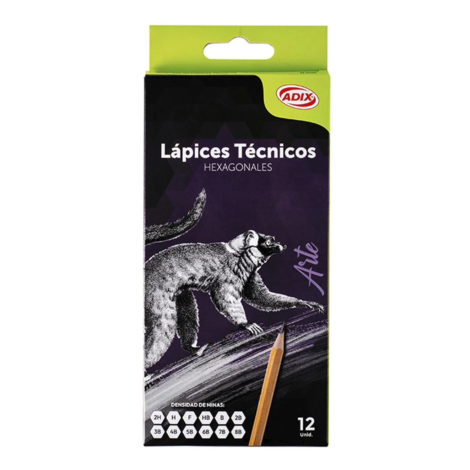Lápices Técnicos Adix 12 uds 2H al 8B