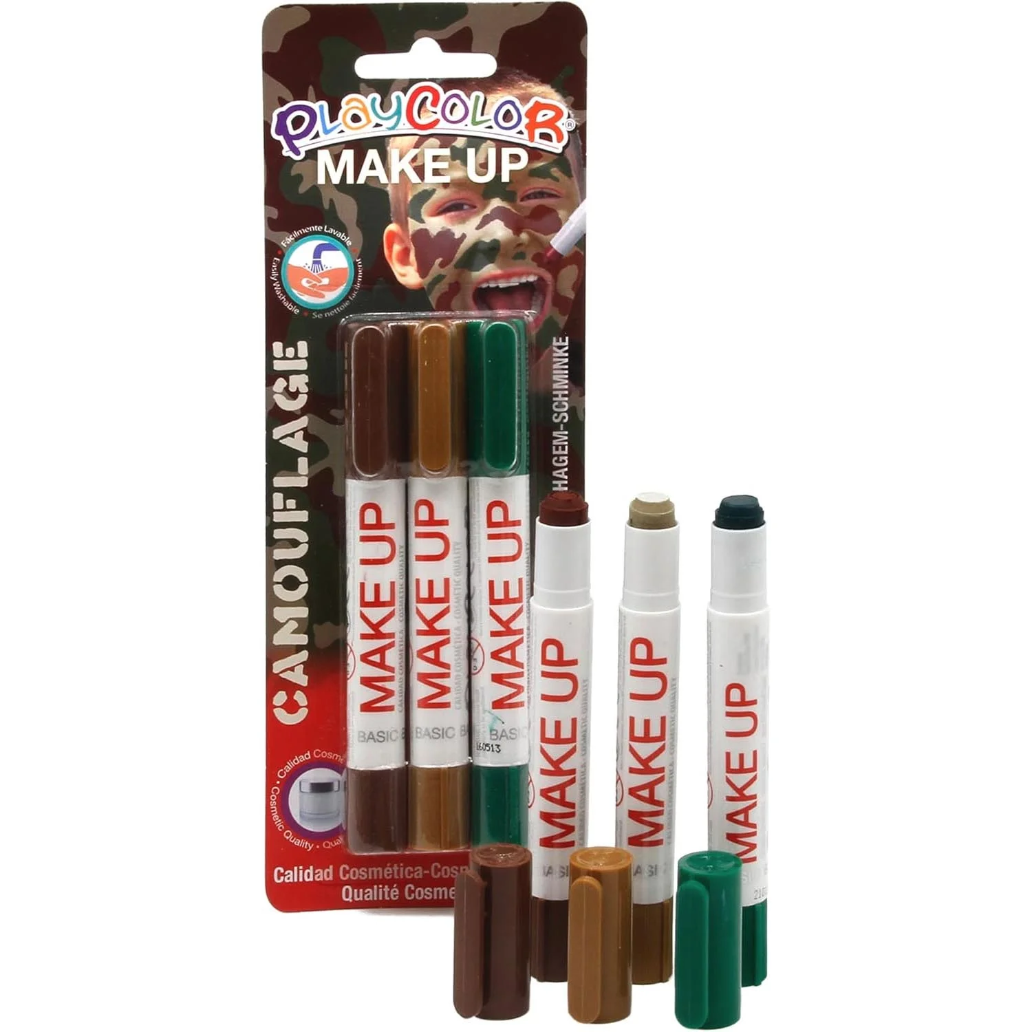 Maquillaje Temático Camuflaje Playcolor 3 Colores
