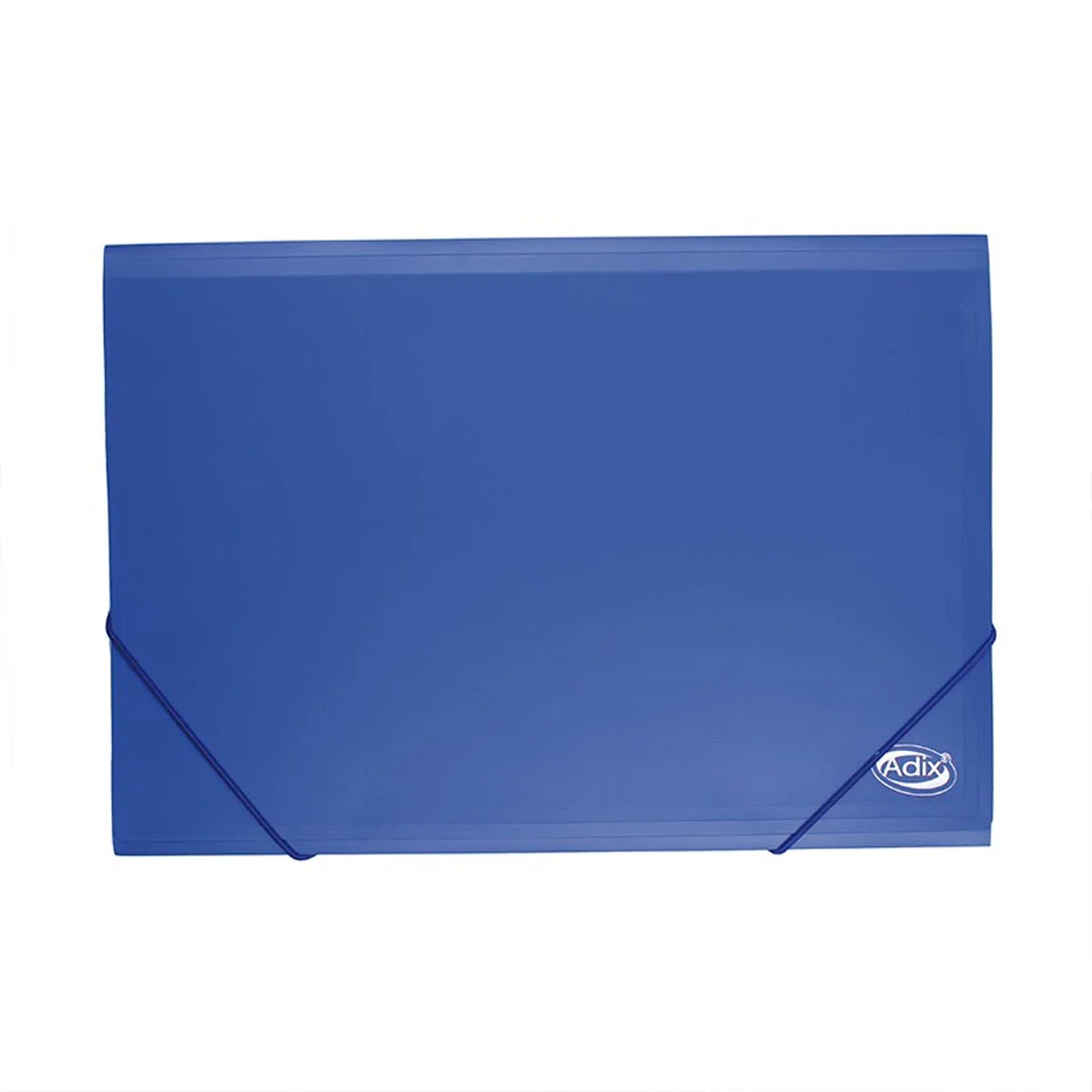 [A106001] Carpeta Plástica con Elástico Adix Azul Oficio