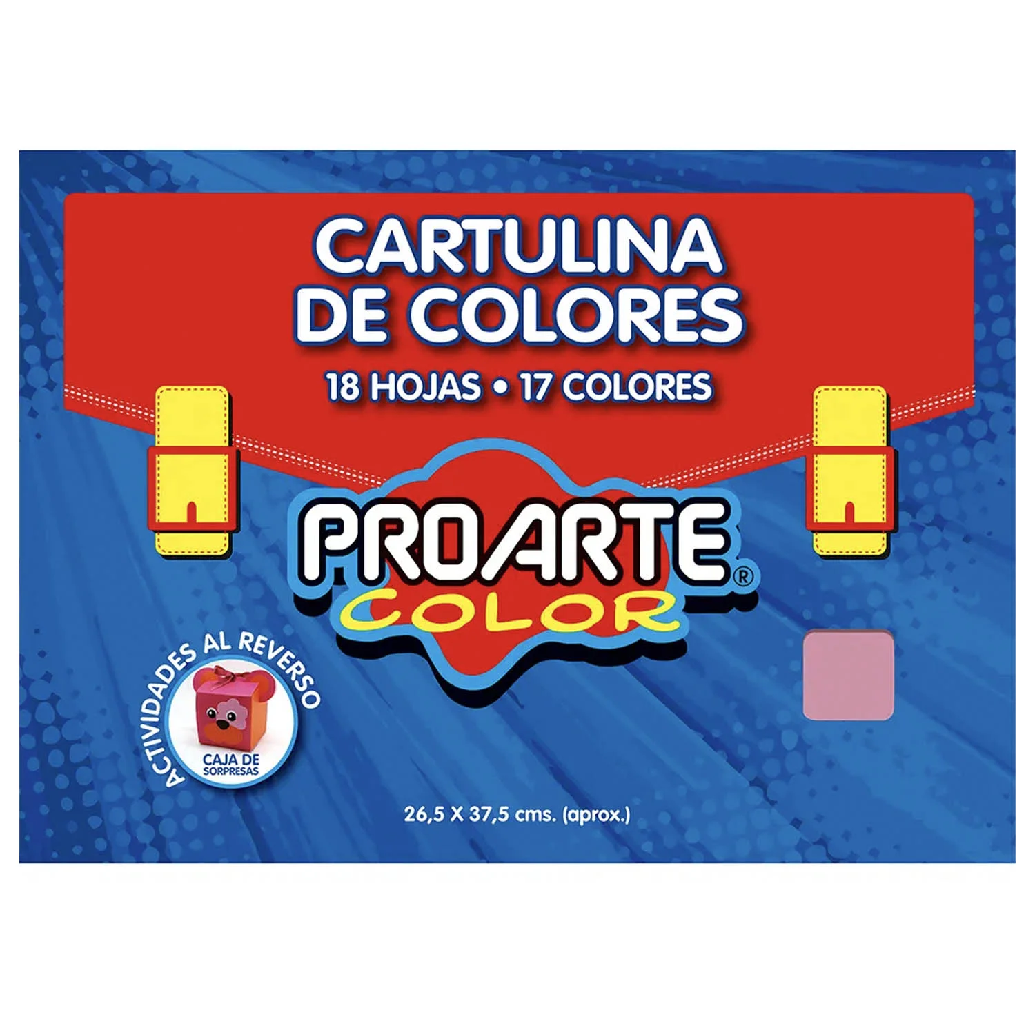 Cartulina Pintada Proarte 17 colores 26x37cm (18Hjs)
