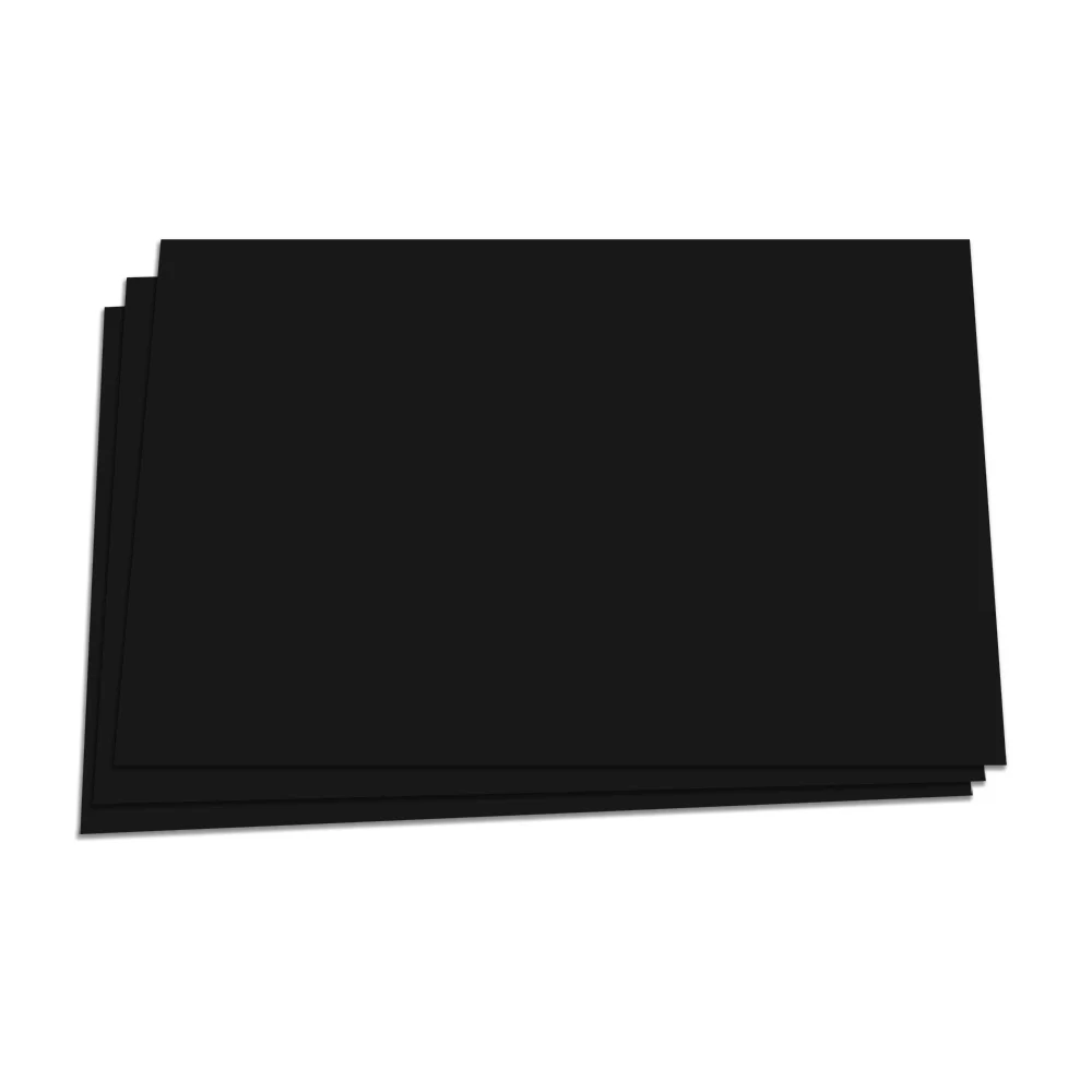 Cartón Piedra Color Negro 1.4mm grosor Medio Pliego 55x77cm