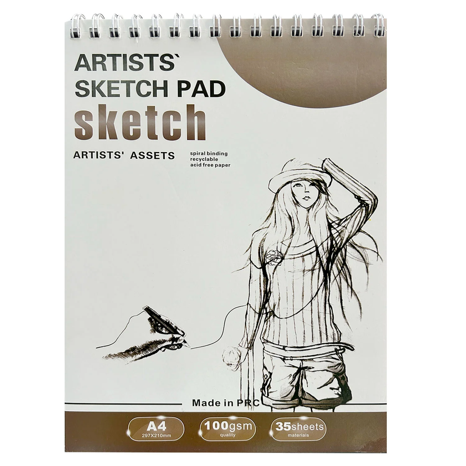 [CRSK02129035] Croquera Para Sketch o Bocetos Papel 100gr 35hjs A4 (29.7X21cm)