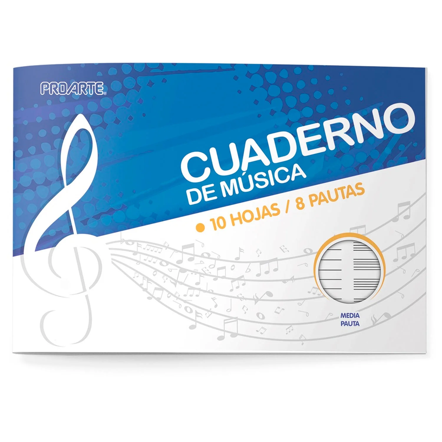 Cuaderno de Música Proarte 1/2 Pauta 10hjs 26x17.7cm