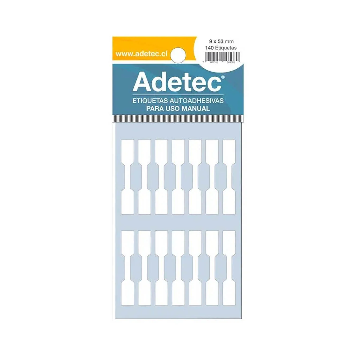 [136] Etiqueta Autoadhesivas Adetec para Joyas 9x53mm