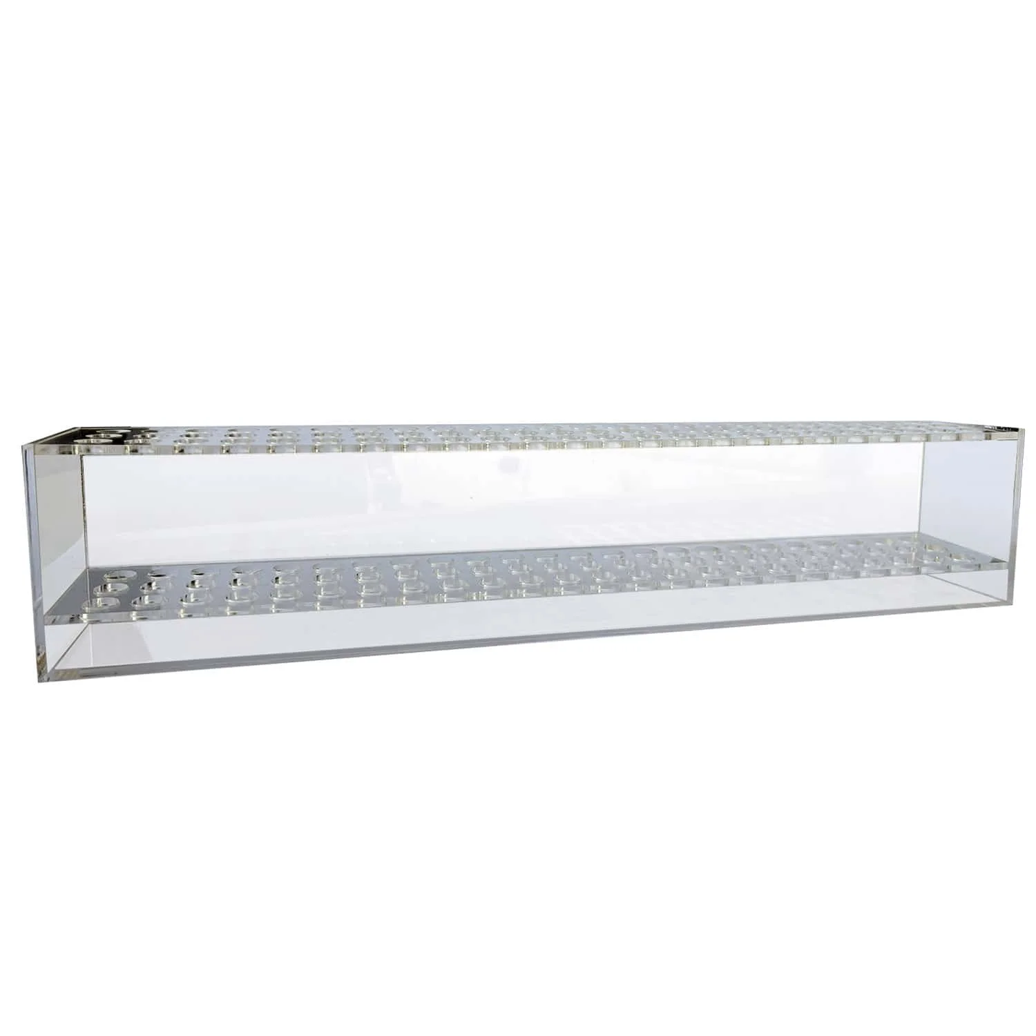 [EXAC04208060T72] Exhibidor Acrilico Renart 42x8x6.5 cm 72 Espacios Vertical 1.2 cm ø