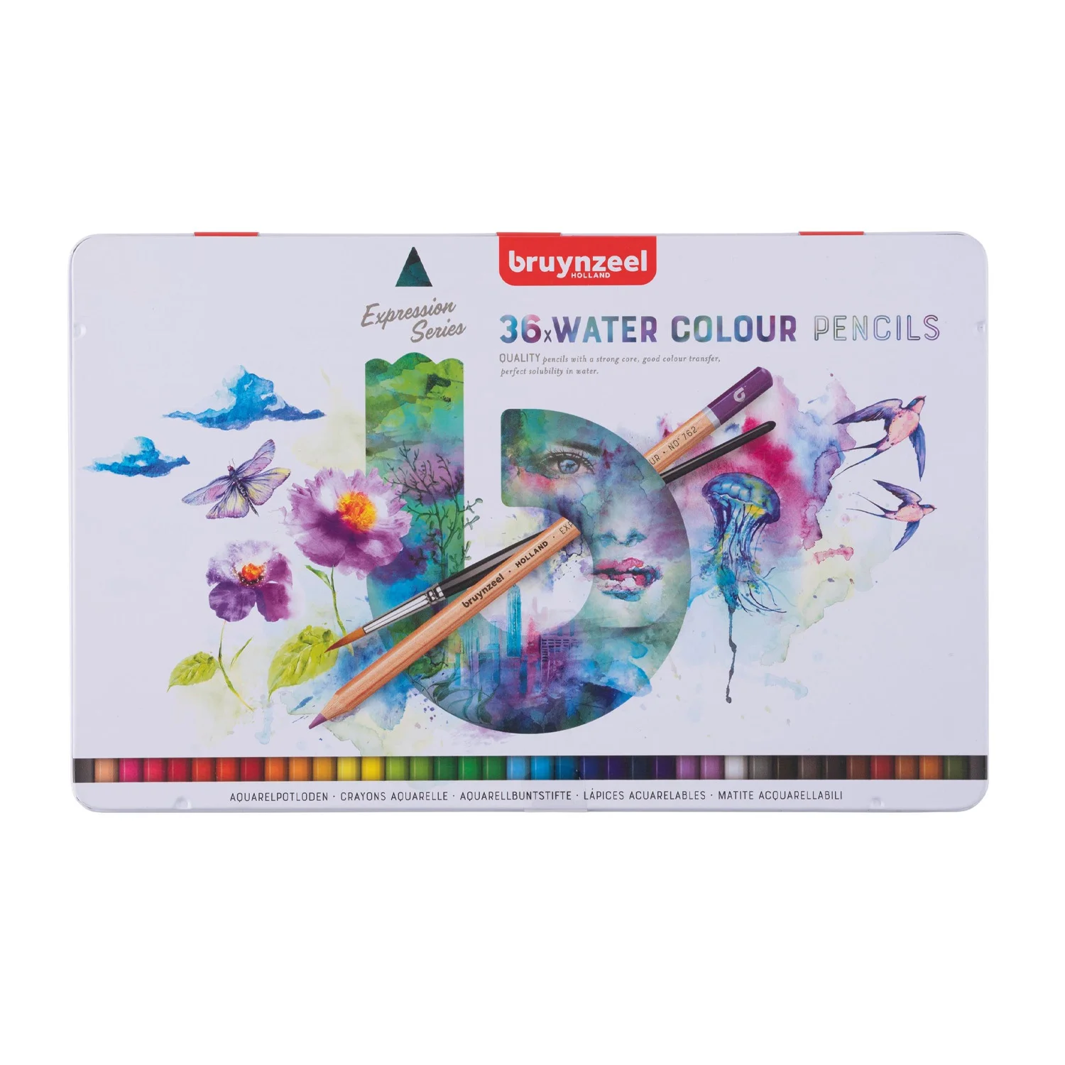 [60313036] Lápices Acuarelables Bruynzeel + Pincel (36 Colores)