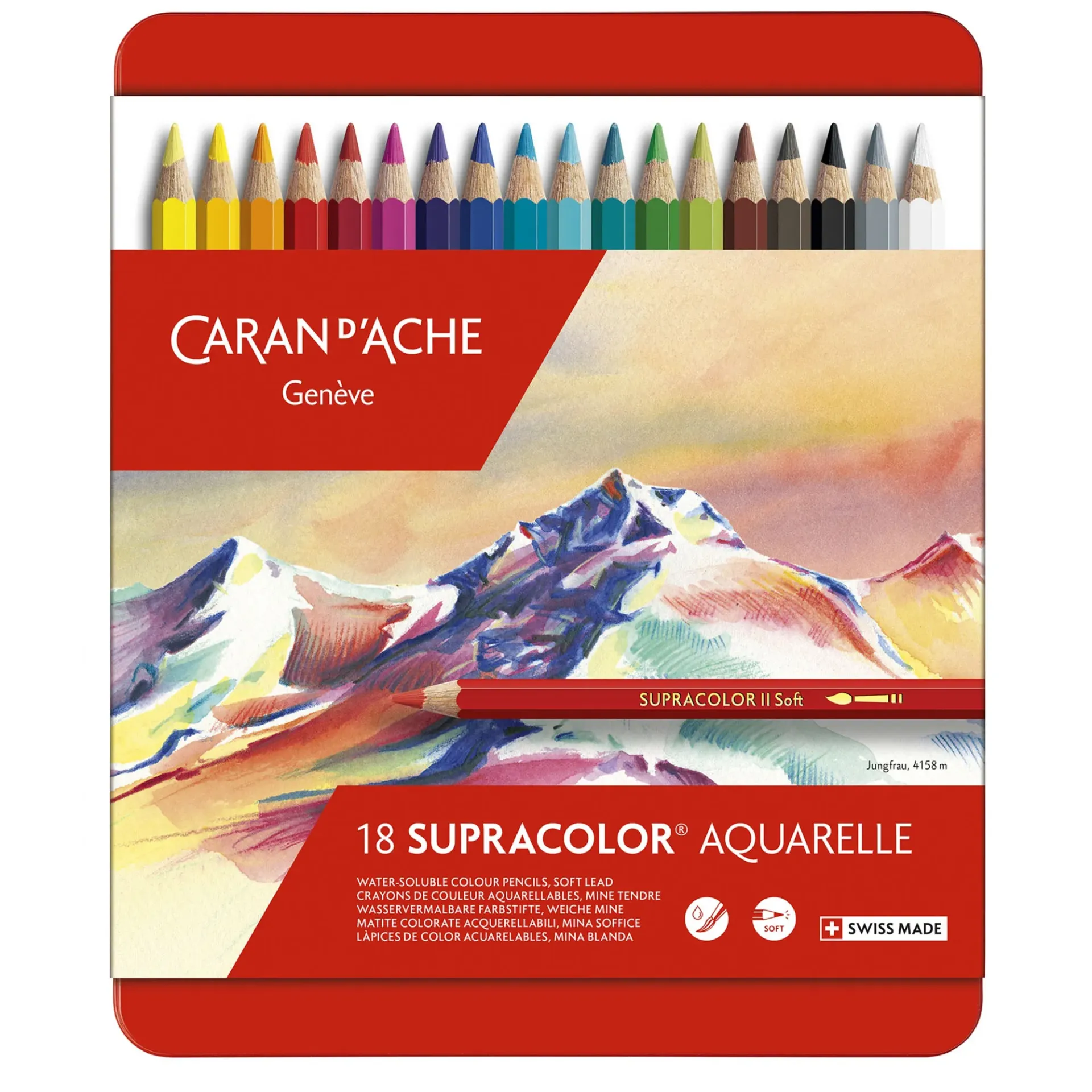 Lápices Acuarelables Caran d'Ache Supracolor (18 colores)