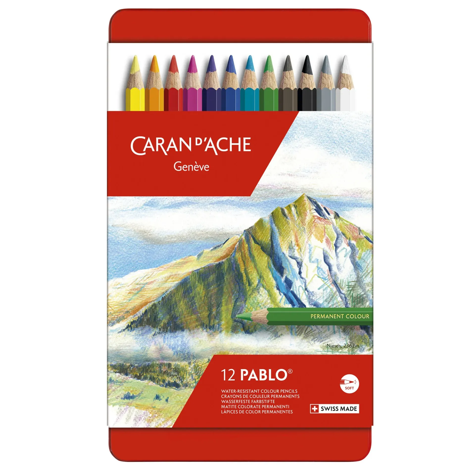 Lápices de Colores Pablo Caran d'Ache (12 Colores)