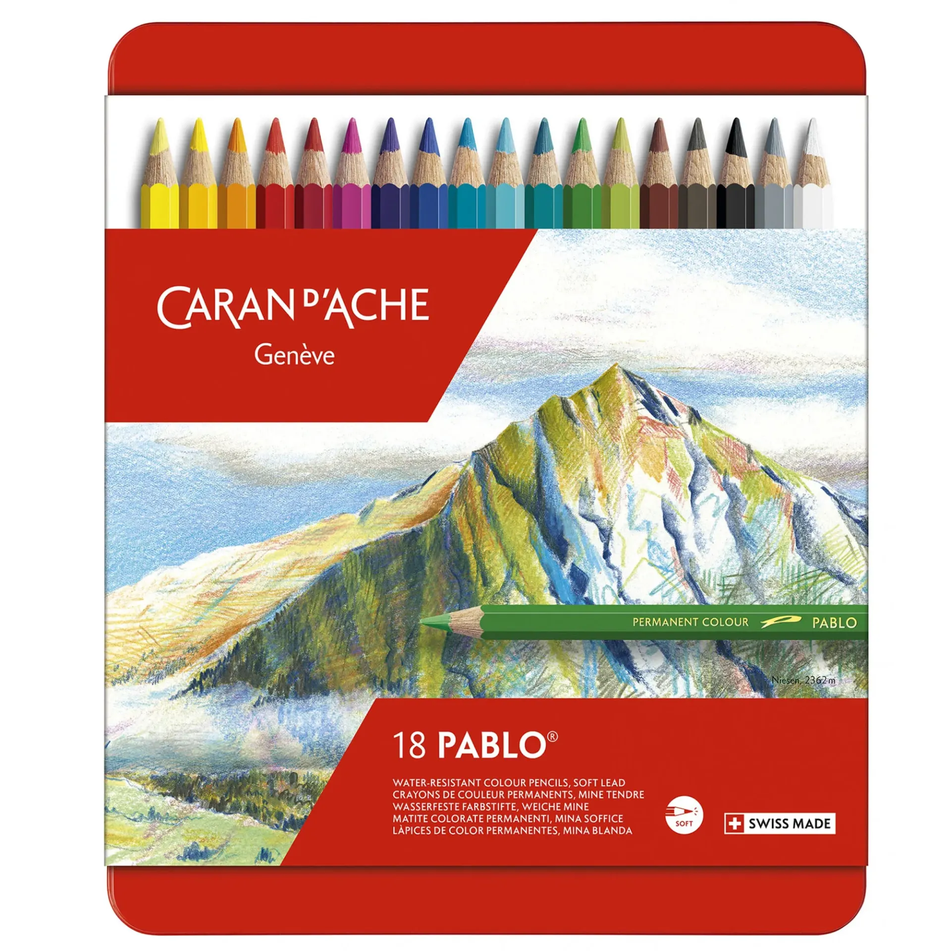 Lápices de Colores Pablo Caran d'Ache (18 Colores)