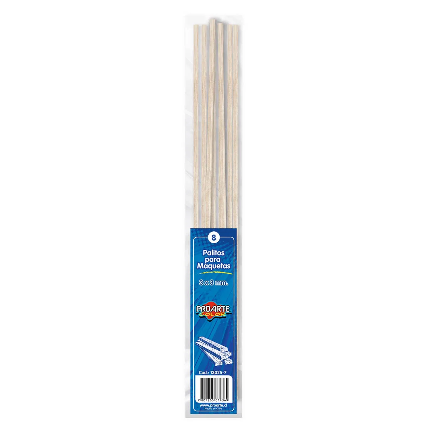Palos de Maqueta Proarte 50cm 3x3 8uds