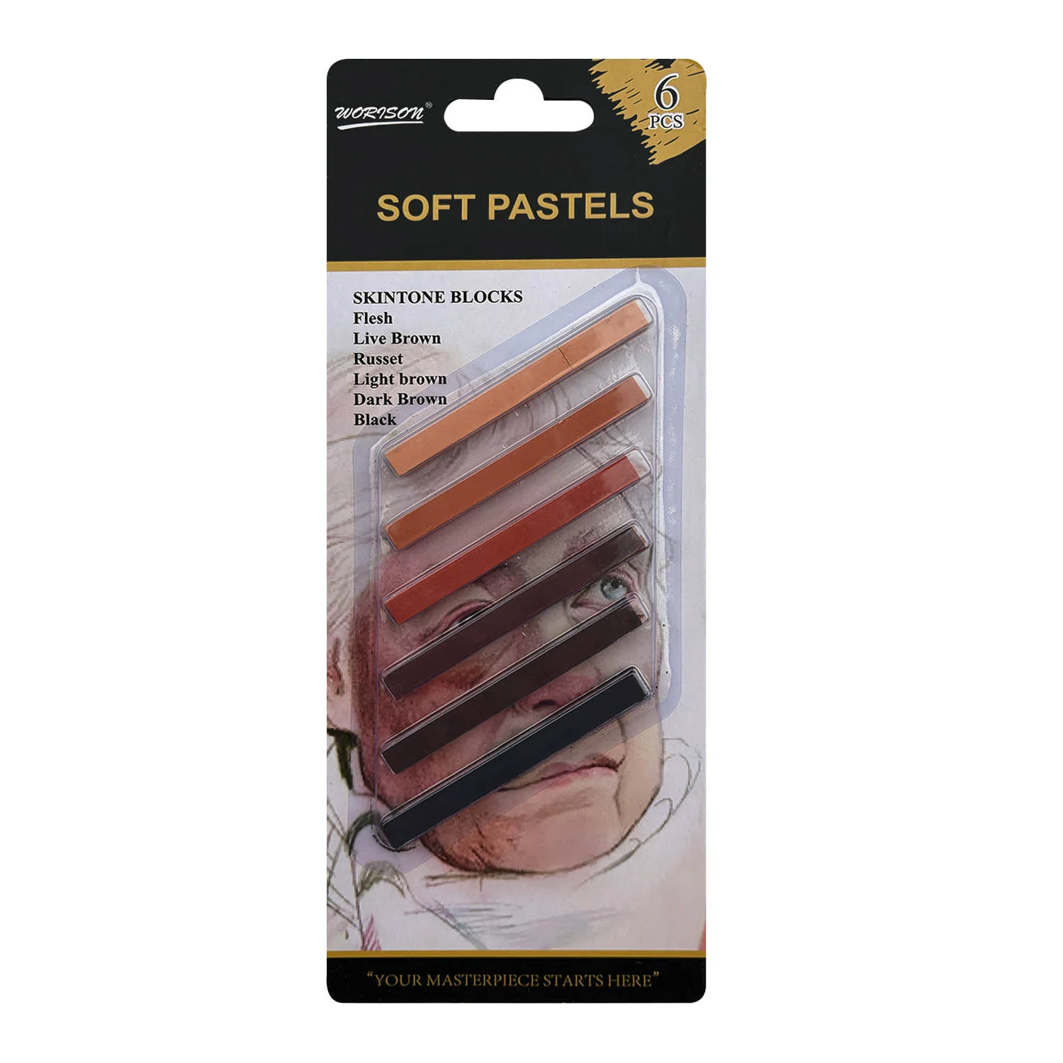 Pastel Seco En Barra 6 Tonos Piel