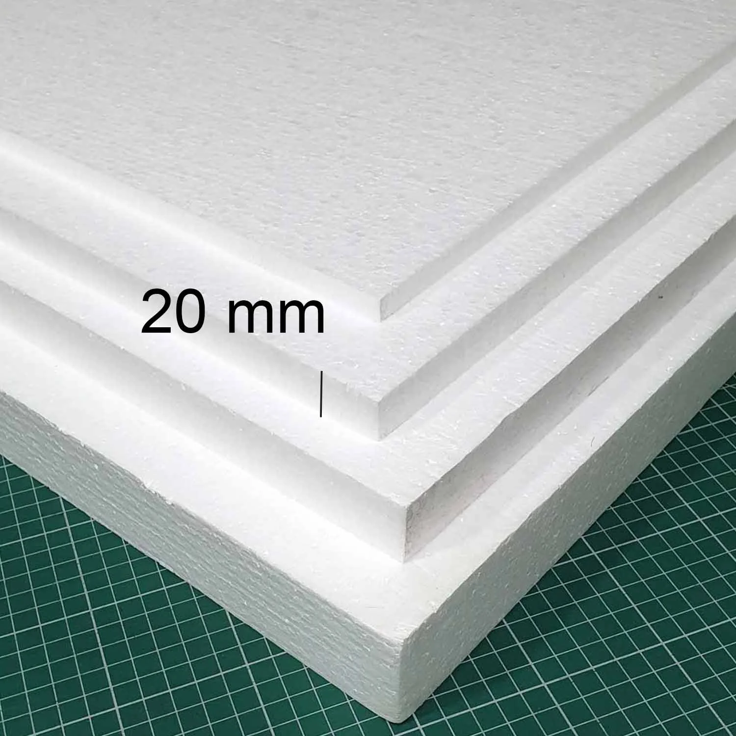 Plancha de Plumavit 50x100cm Alta Densidad 25kg/m3 20mm