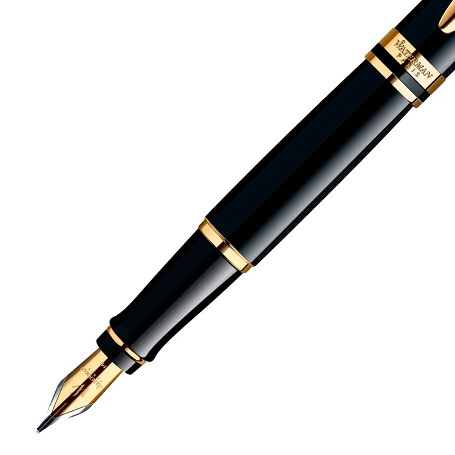 Pluma Waterman Expert Punta M. Negro Lacado con Dorado