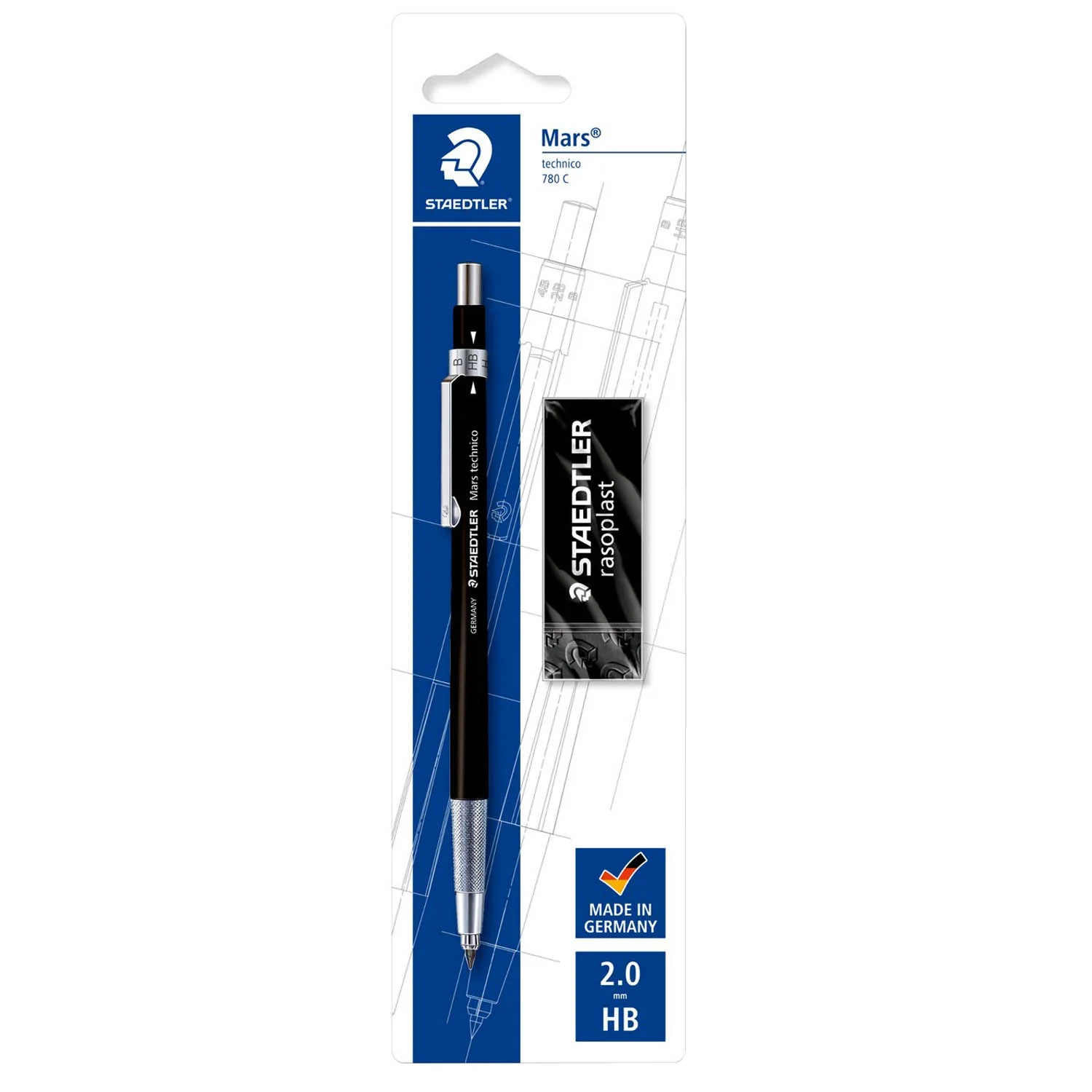 Portaminas 2.0 mm 780C MARS Técnico con Goma Staedtler