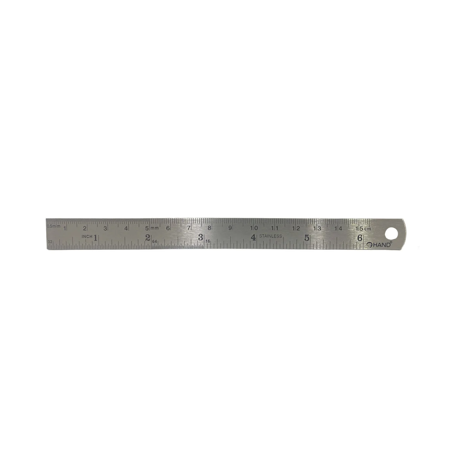 [#F-015] Regla Metálica Hand Plana de Acero Inoxidable 15cm