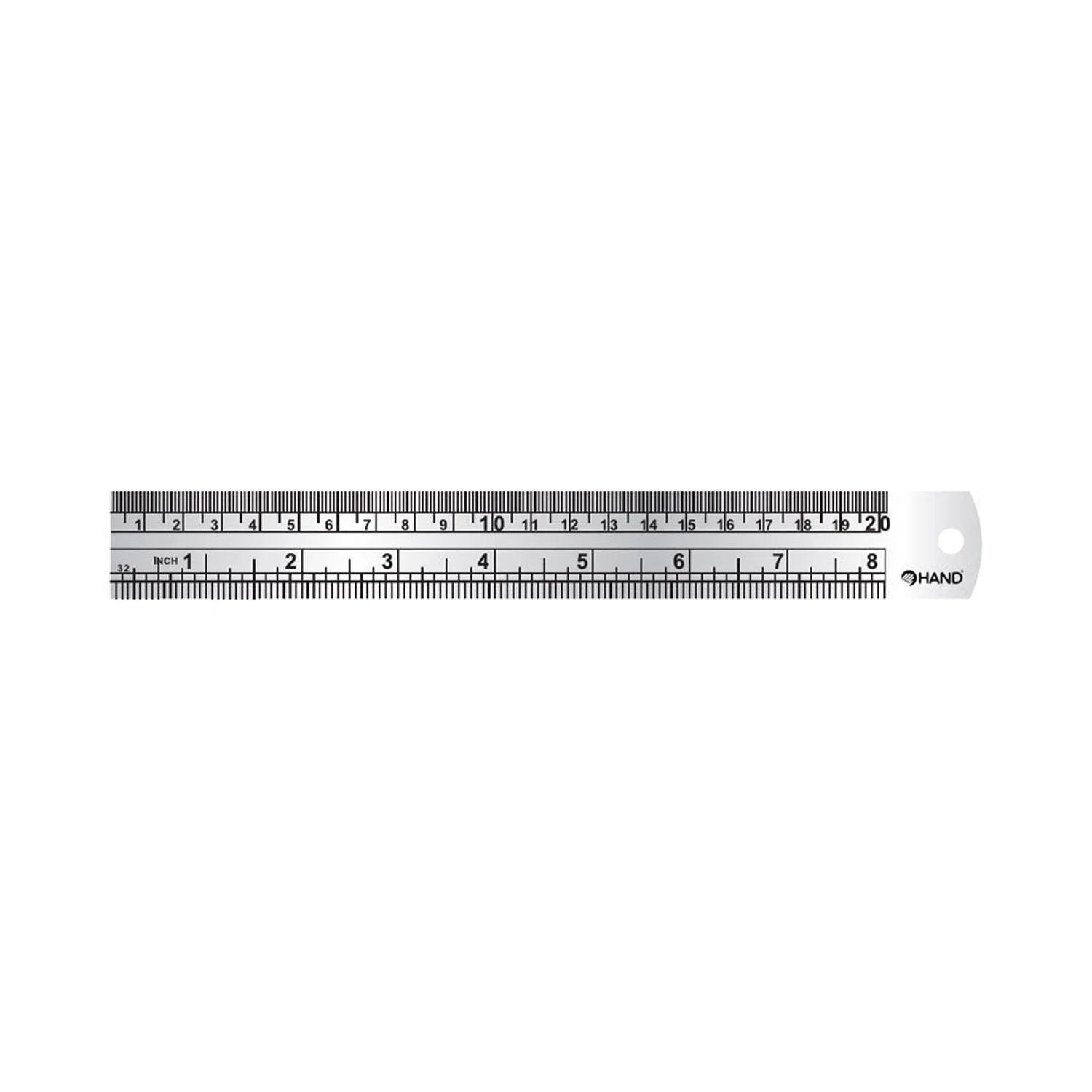[#F-020] Regla Metálica Hand Plana de Acero Inoxidable 20cm