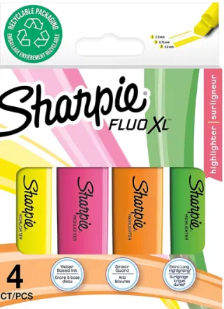 Set Destacadores Sharpie Blade 4 Colores