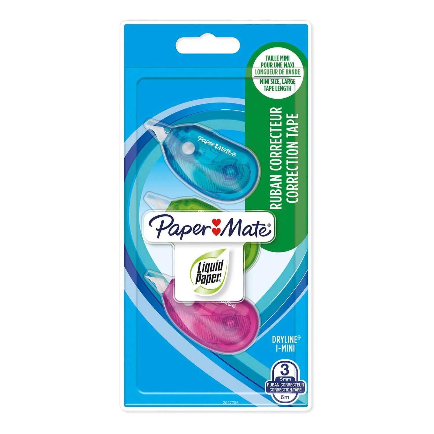 [P508862] Set de Corrector en Cinta Dry Line Paper Mate 3 Unidades