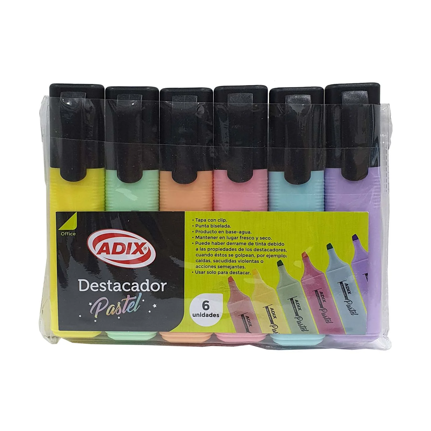 Set de Destacadores Adix Colores Pastel