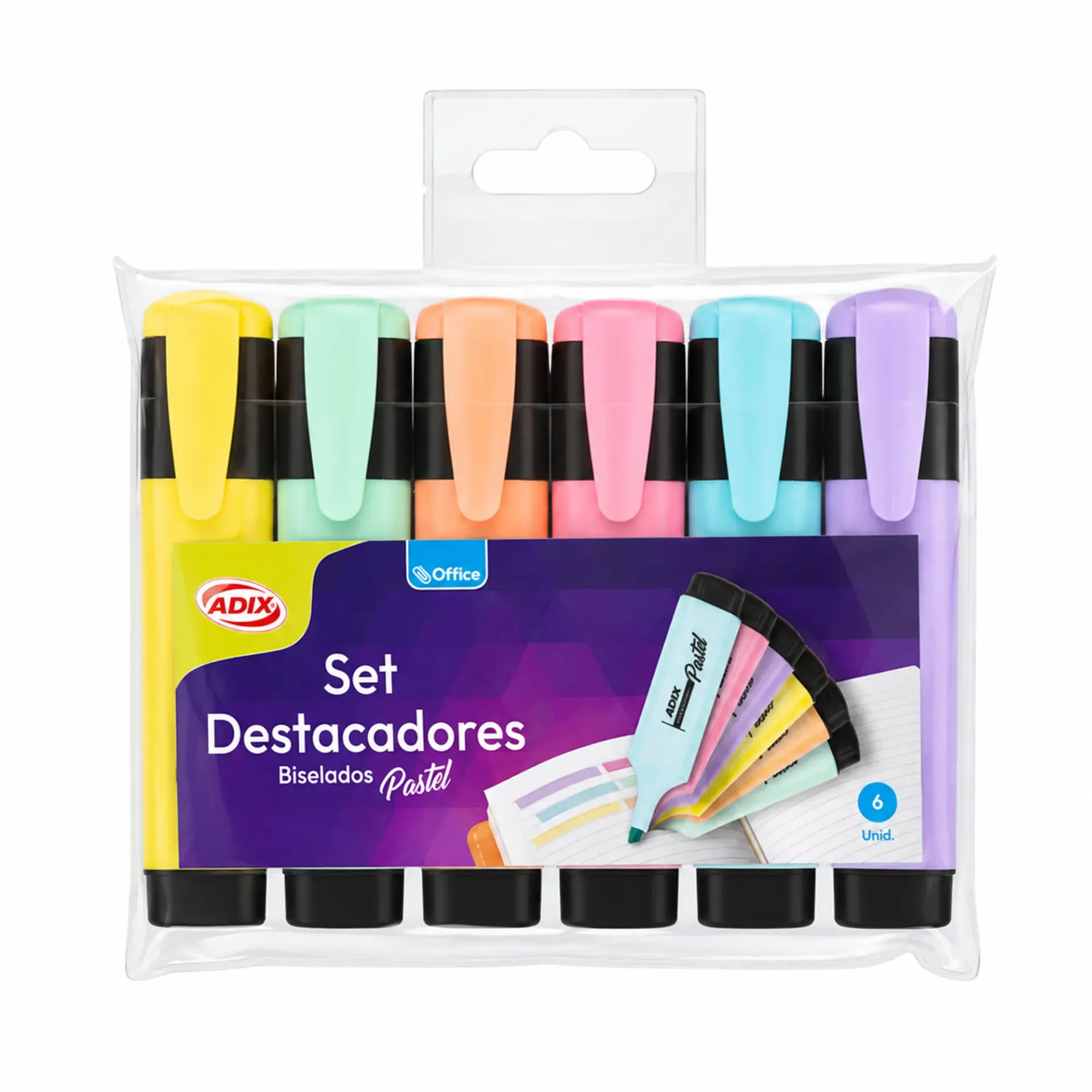 Set de Destacadores Adix Colores Pastel