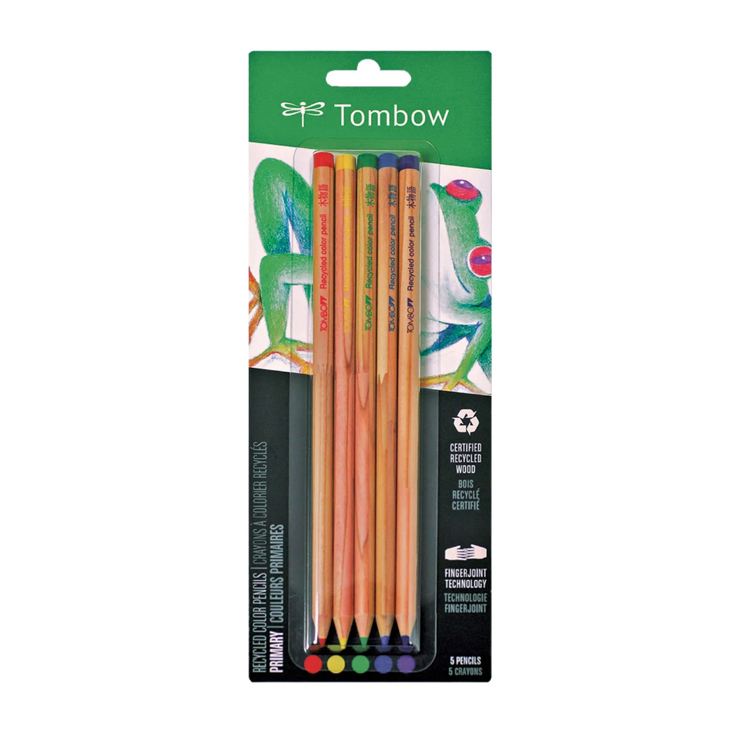 Set de Lápices Color Recycled Tombow (5 Colores Primarios)