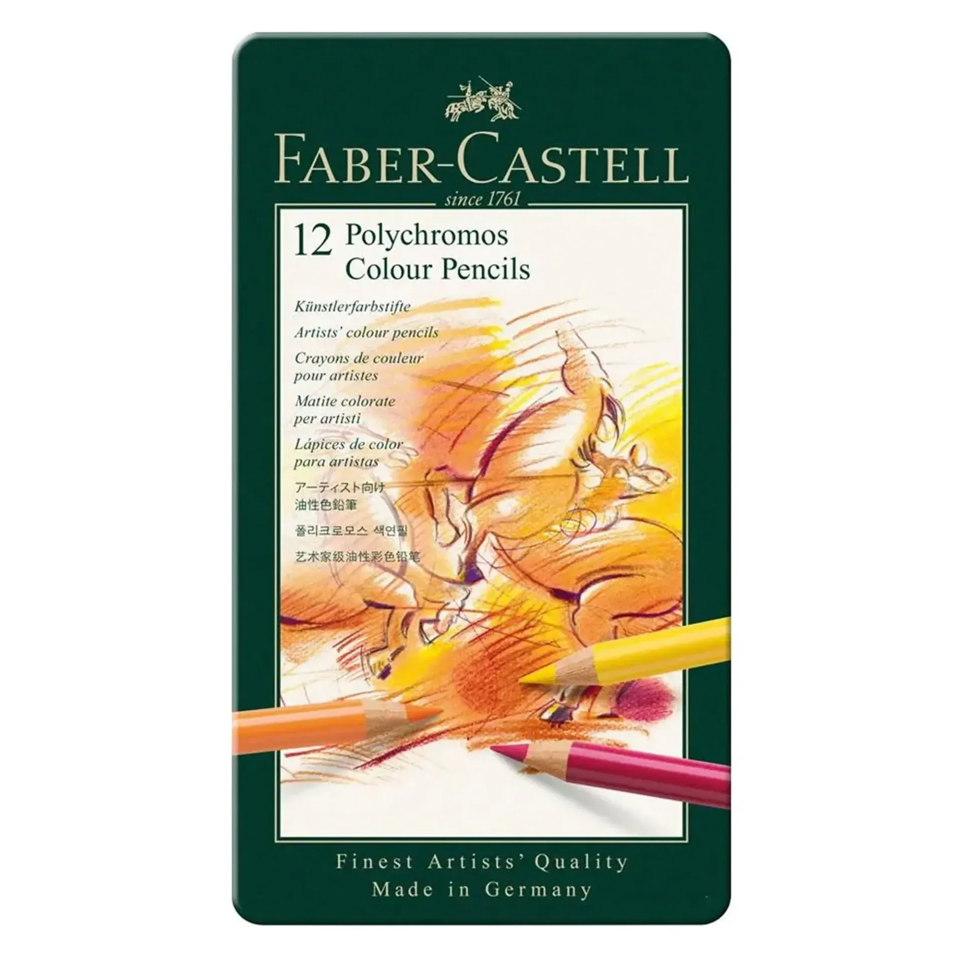 Lápices Faber-Castell Polychromos 12 Colores