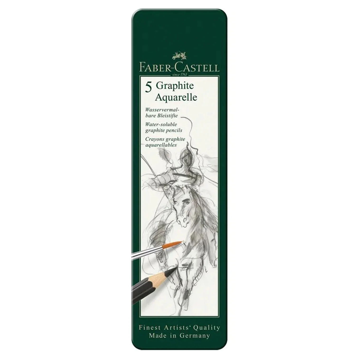 Lápices Grafito Acuarelable Faber-Castell (HB-2B-4B-6B-8B)